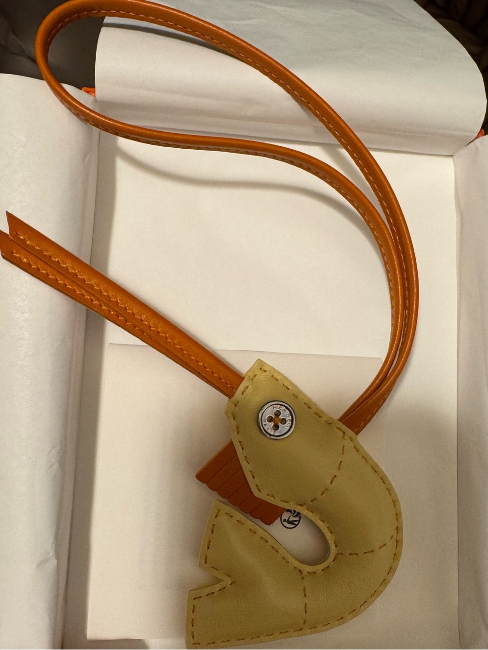 Hermes Chouette shrimp Bag Charm